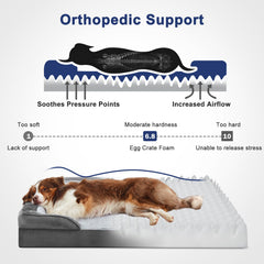 FURTIME lit chien orthopédique, mousse en forme d'oeuf, contact corporel optimal.