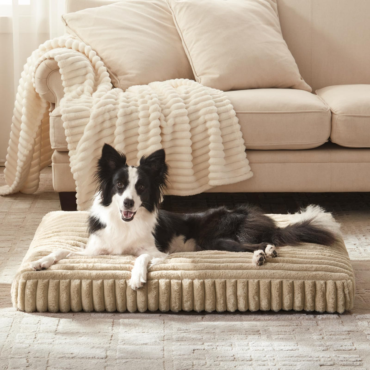 Lit chien Furtime avec housse amovible lavable pour entretien pratique.