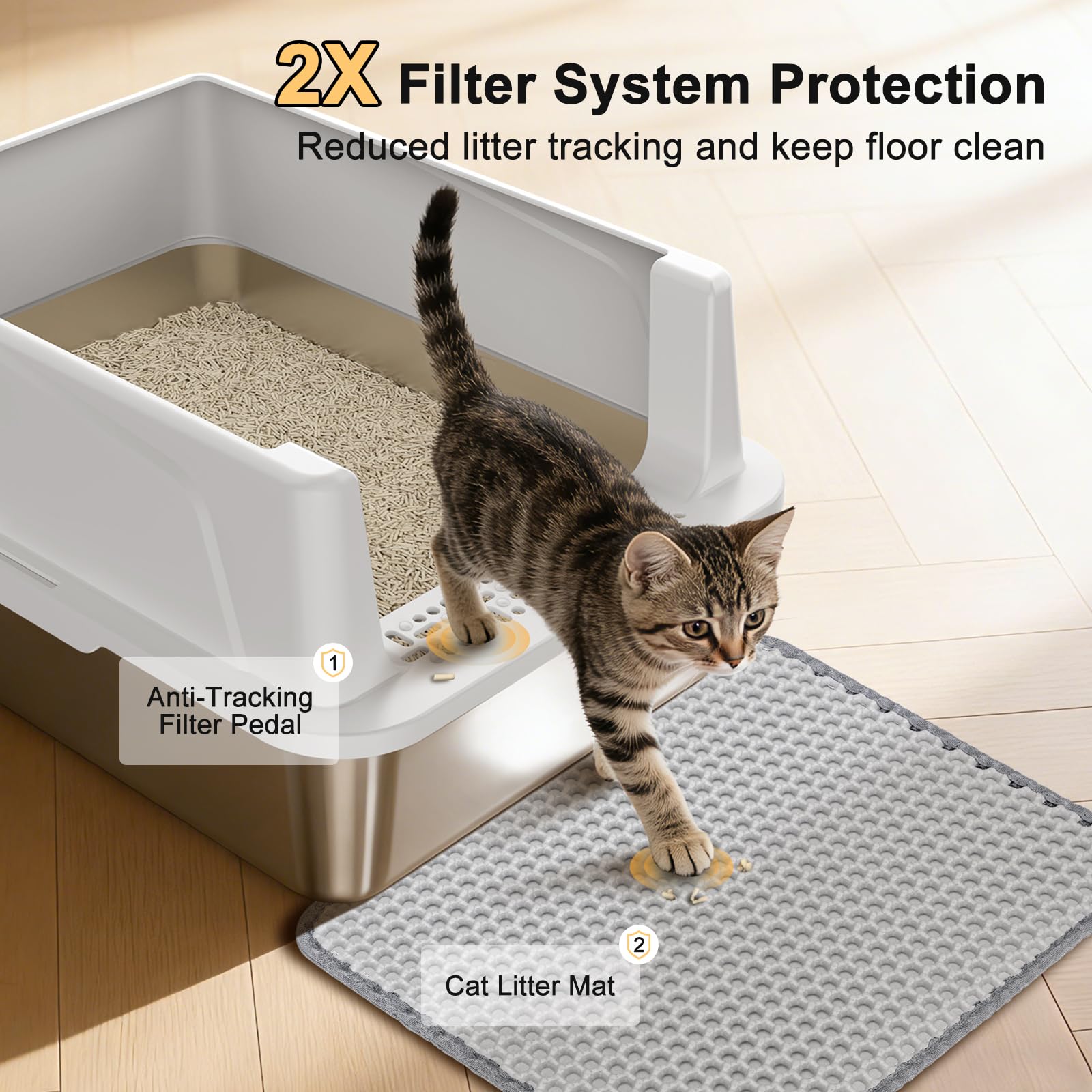 FURTIME surface inox non adhérente pour un nettoyage rapide.