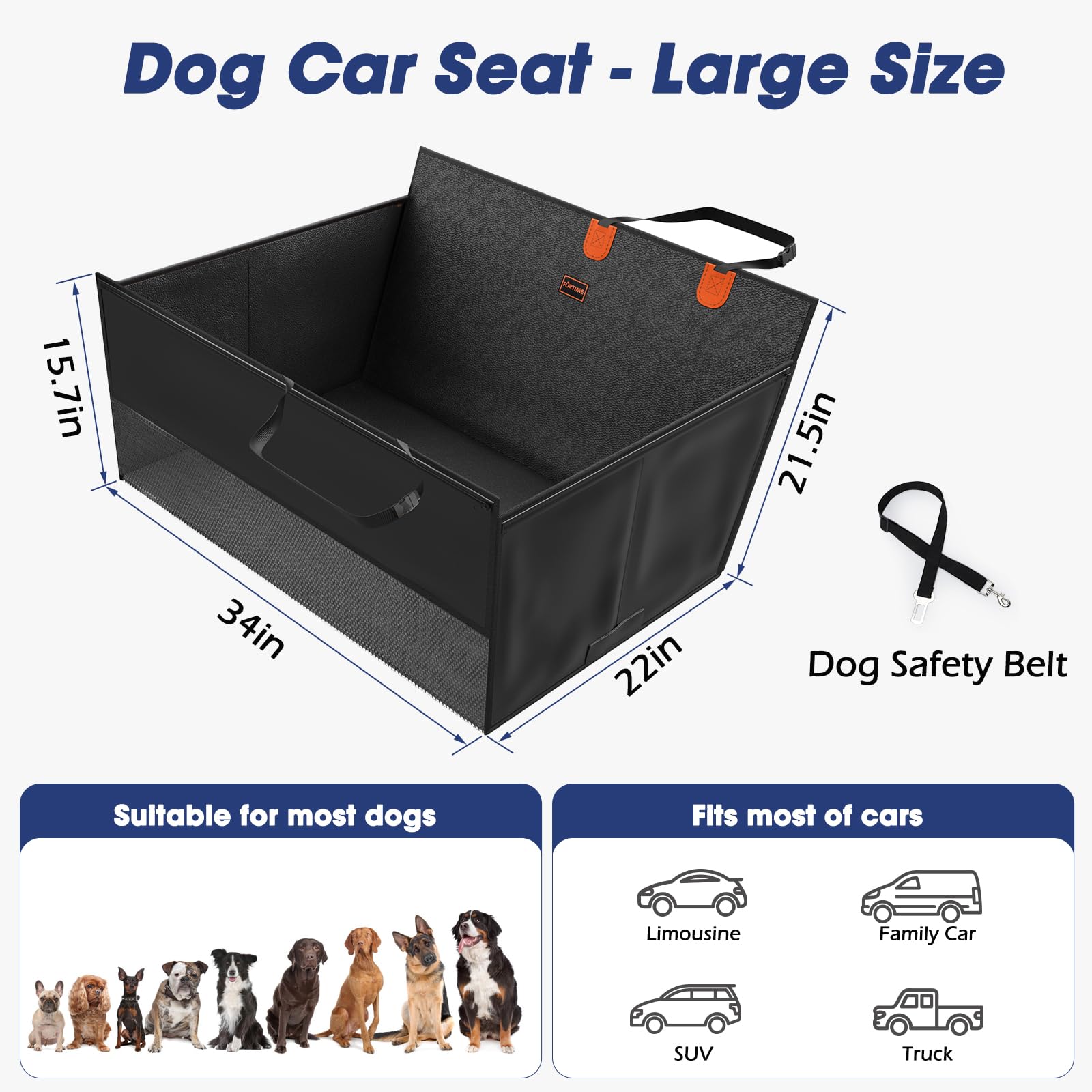 FURTIME XL espace arrière augmenté de 60% pour chien.