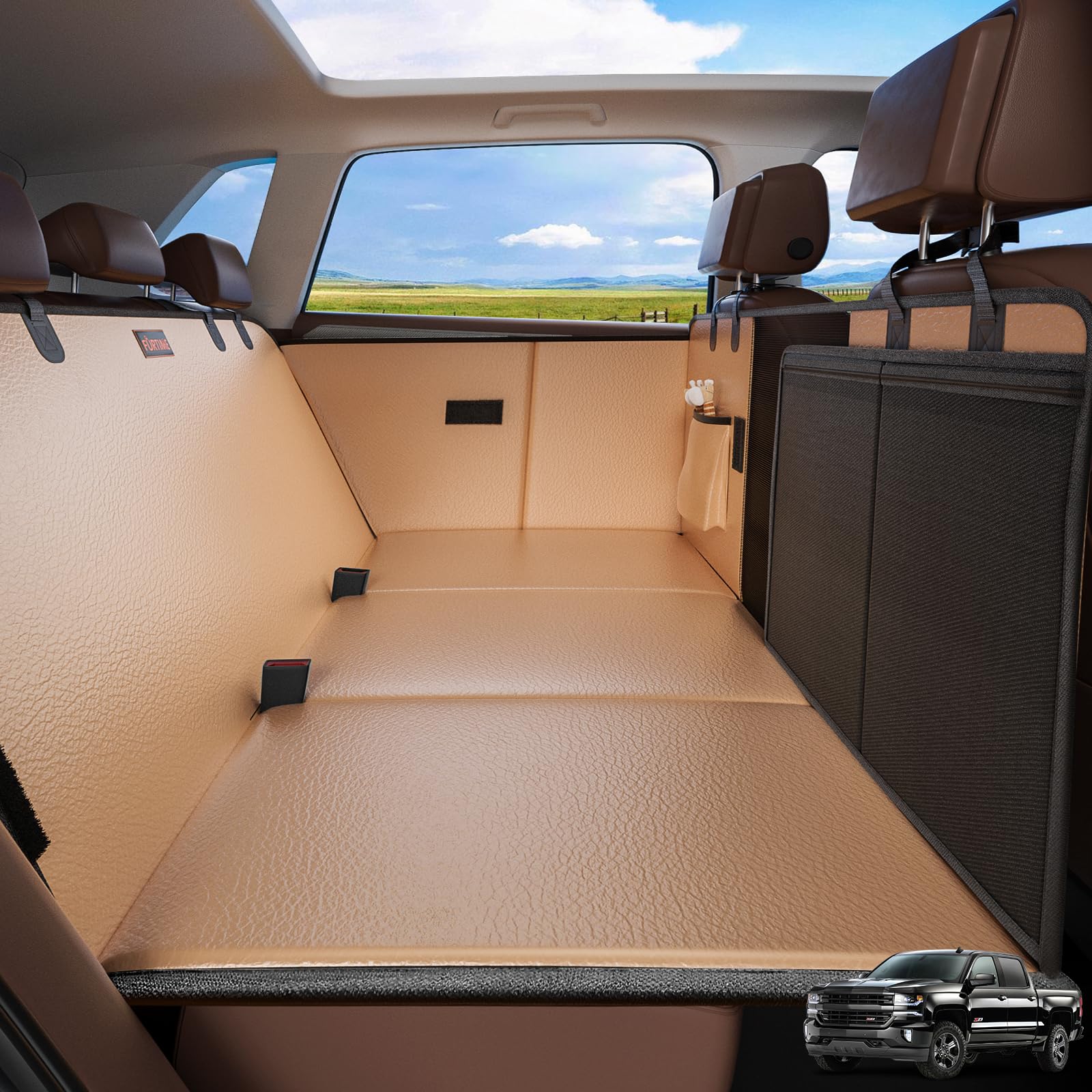 FURTIME XL extendeur banquette arriere chien, espace supplémentaire pour trajets confortables.