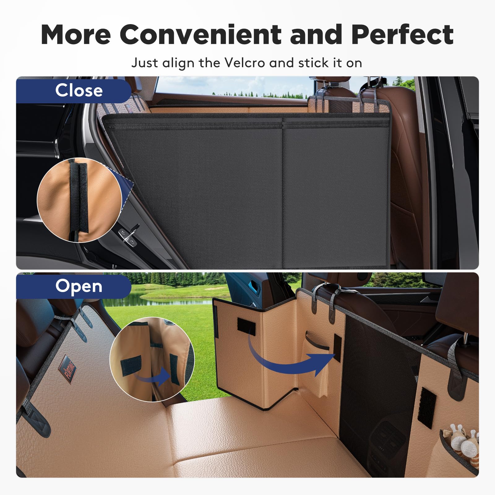 FURTIME XL fenetre-mesh et poches de rangement, meilleure aeration et organisation.