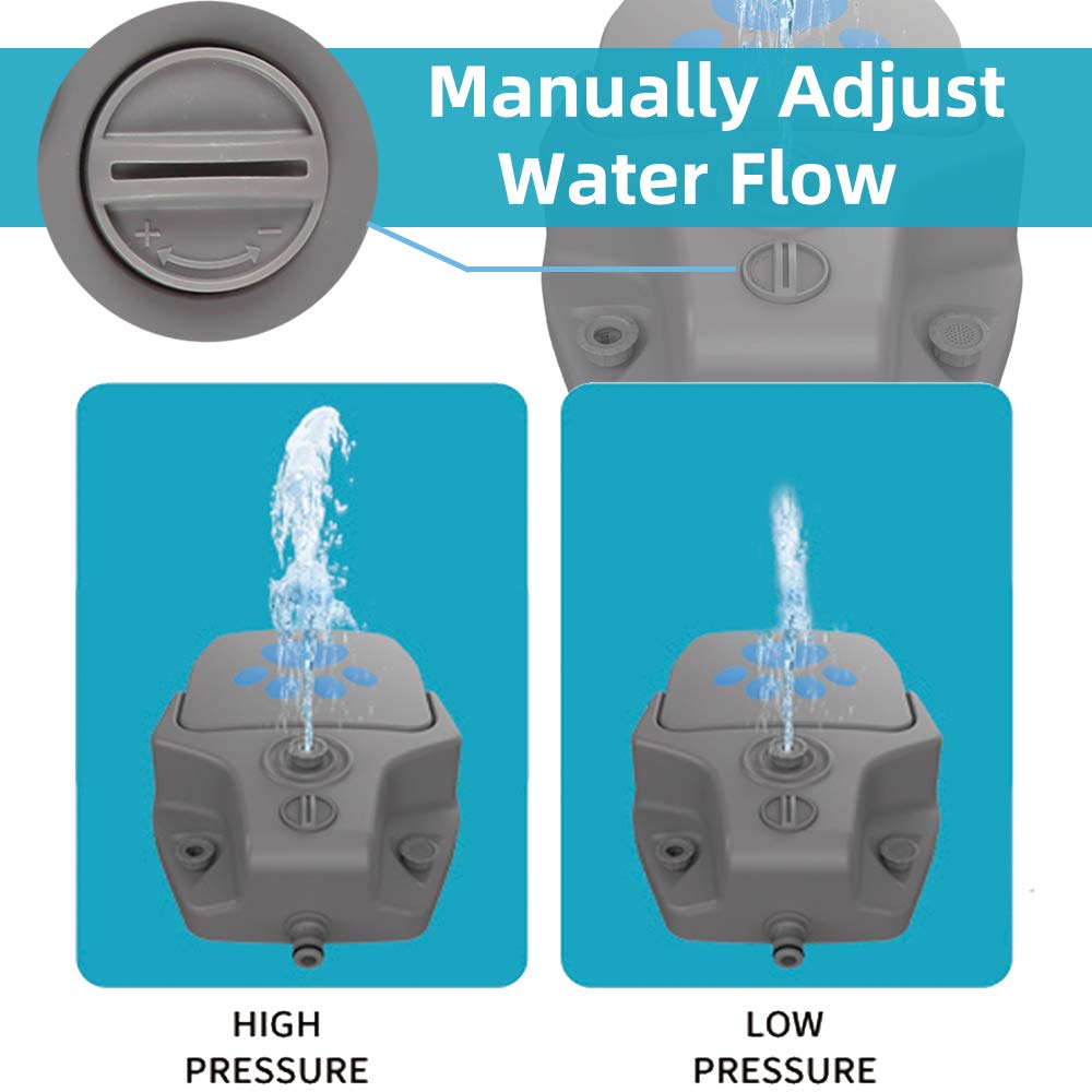 FURUISEN fontaine eau flux ajustable – adaptez le débit selon les besoins du chien.