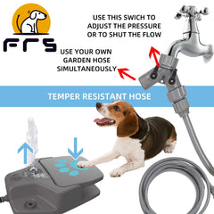 FURUISEN fontaine eau pédale activation – incite votre chien à boire lors des sorties.