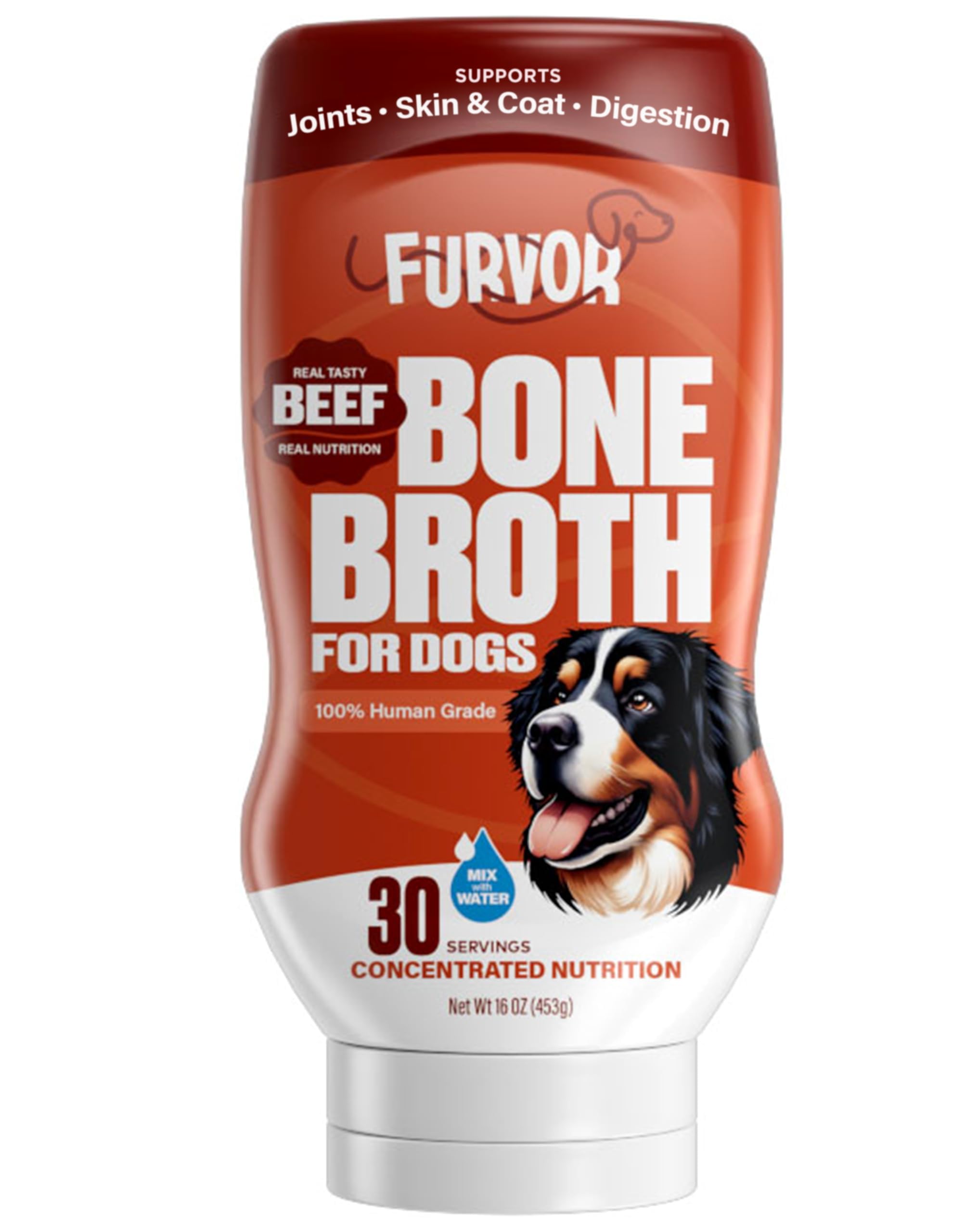Furvor Bouillon Os Boeuf Chien: goût riche pour hydrater et réconforter à l’heure du repas.
