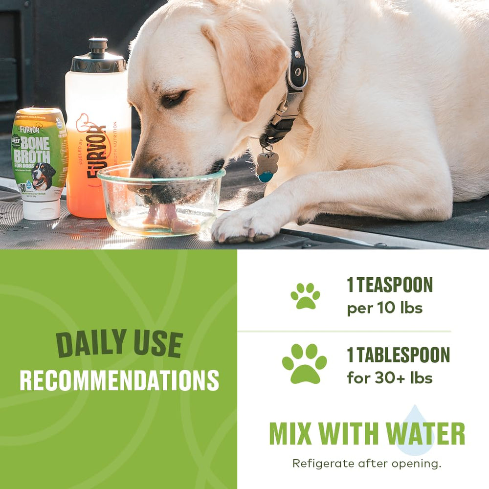 Furvor Bouillon Os Ingrédients haute qualité: ingrédients humains grade pour chiens.