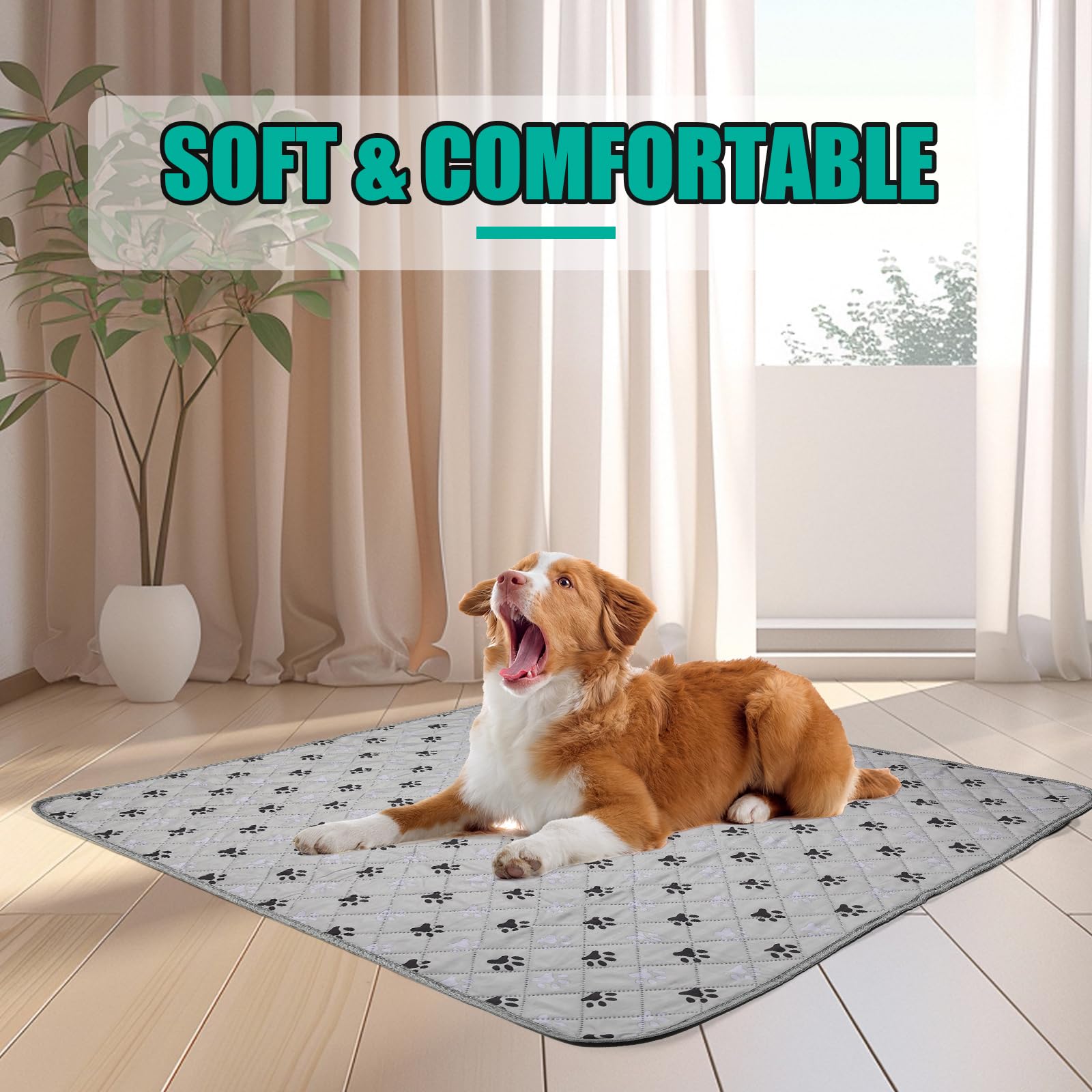 Tapis FURWEY anti-odeurs et taches faciles à nettoyer.
