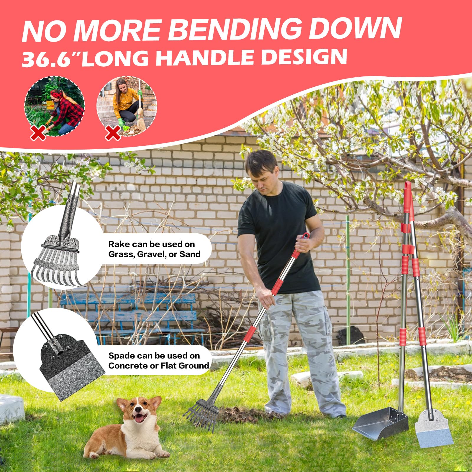 FUSBUNTY ensemble outils-déchets extérieur idéal pour le jardin.