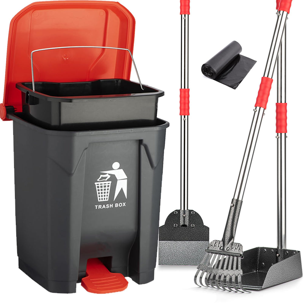 FUSBUNTY poubelle crottes 15 L avec seau amovible pour entretien pratique.
