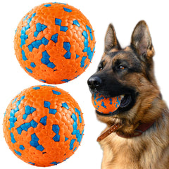 Balles FUSOTO pour chien orange, ensemble de 2, parfaites pour jouer et rapporter.