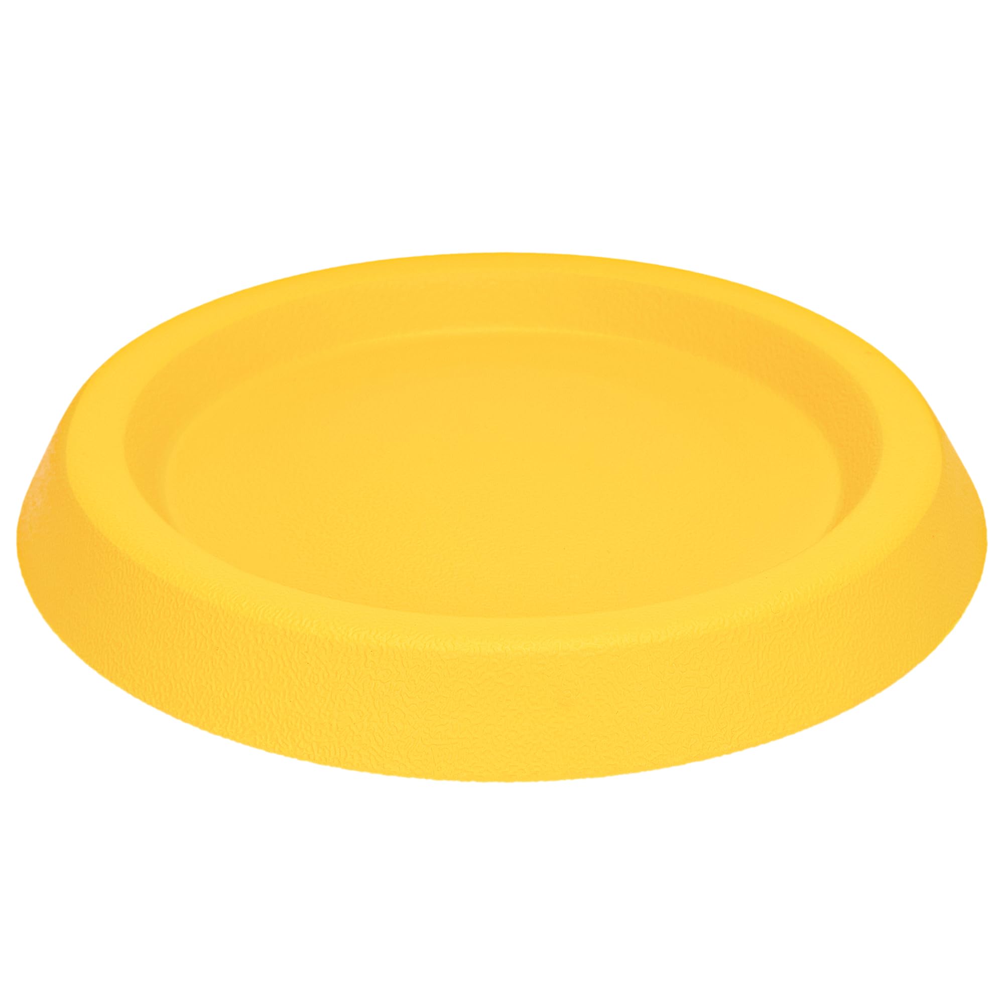 Disque jaune FUSOTO sur fond lumineux, attrait visuel