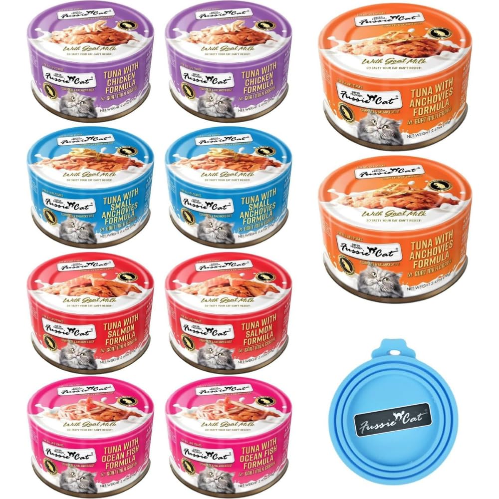 Fussie Cat variétés en sauce lait de chèvre pour repas hydratant et appétissant