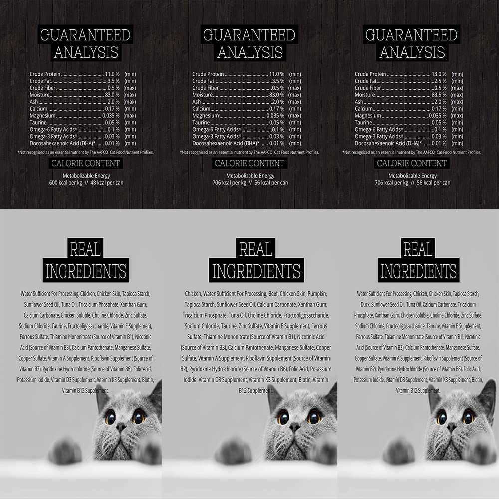 Fussie Cat conserves chat saveurs 6 boîtes: stimulation de l'appétit grâce à la variété.