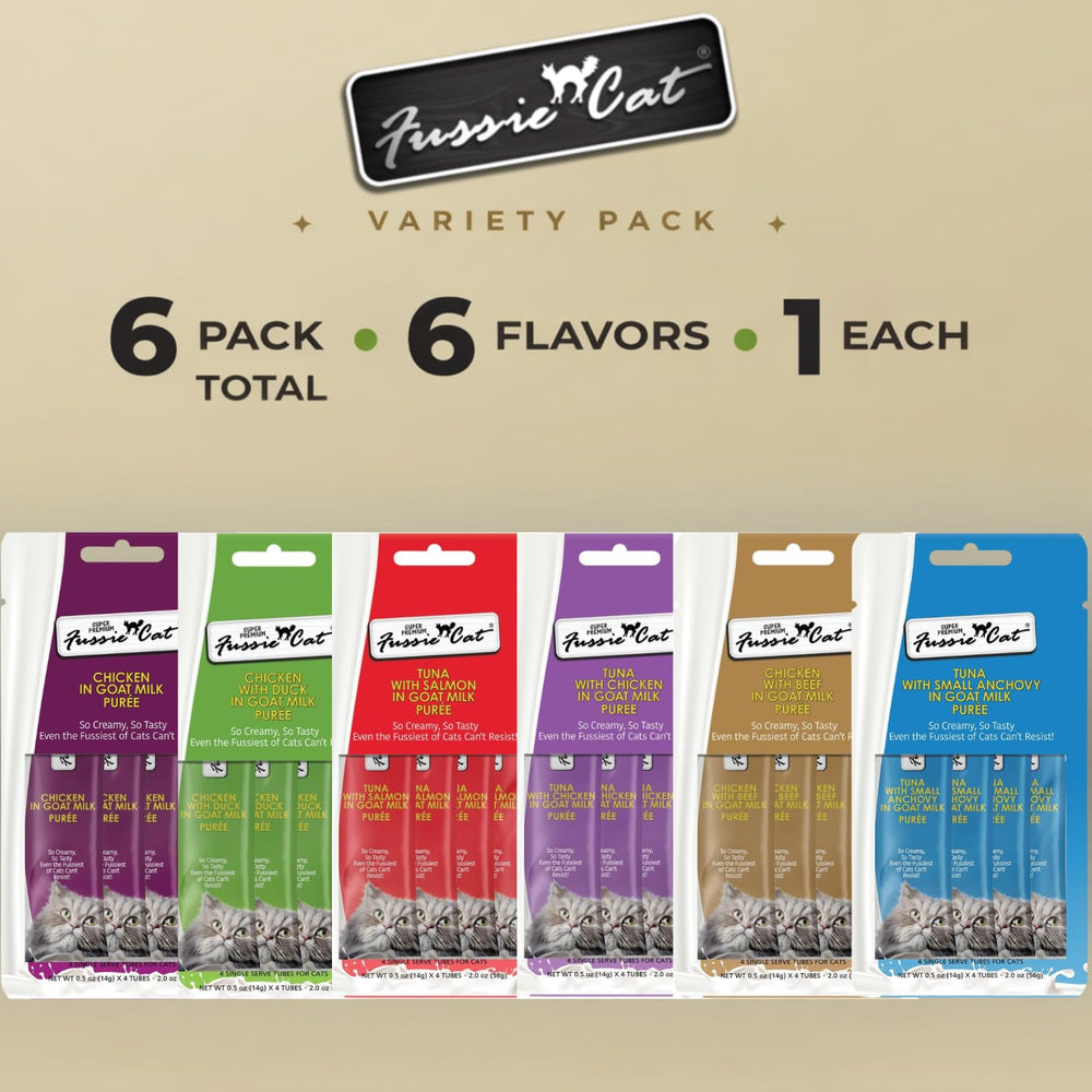 Gamme Fussie Cat – six saveurs variées pour varier les plaisirs.
