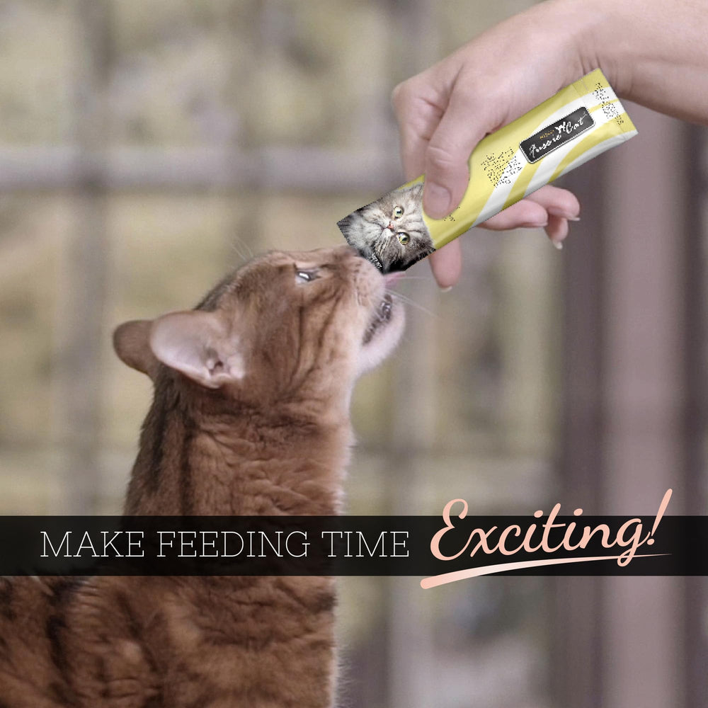 Ingrédients thon et crevettes de Fussie Cat, source protéique de qualité