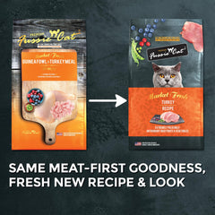 Fussie Cat Market Fresh, croquettes dinde, texture appétissante pour chats exigeants.