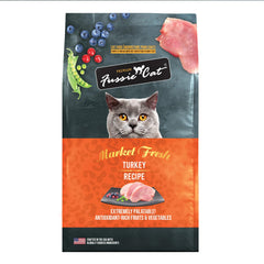 Fussie Cat Market Fresh, sac dinde 3-5 livres, repas pratique et équilibré pour chat.