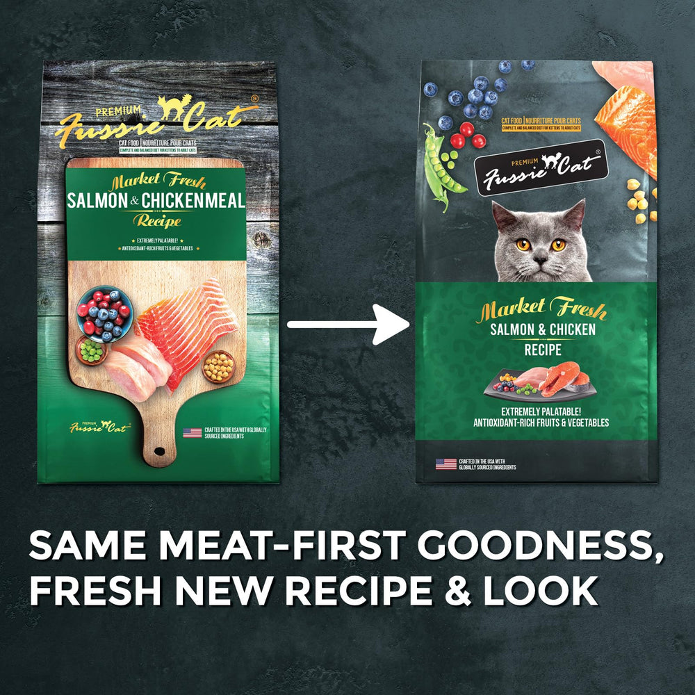 Fussie Cat Market Fresh ingrédients frais en détail pour la qualité.
