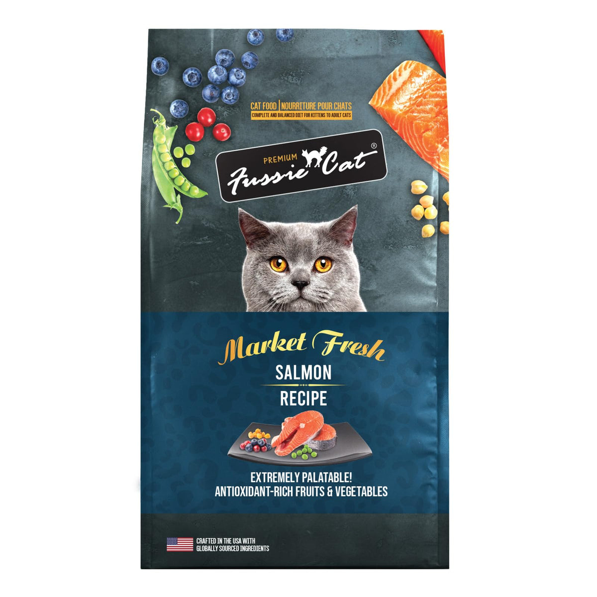 Fussie Cat Market Fresh Saumon : sac 3-5 lb pour repas quotidiens pratiques.