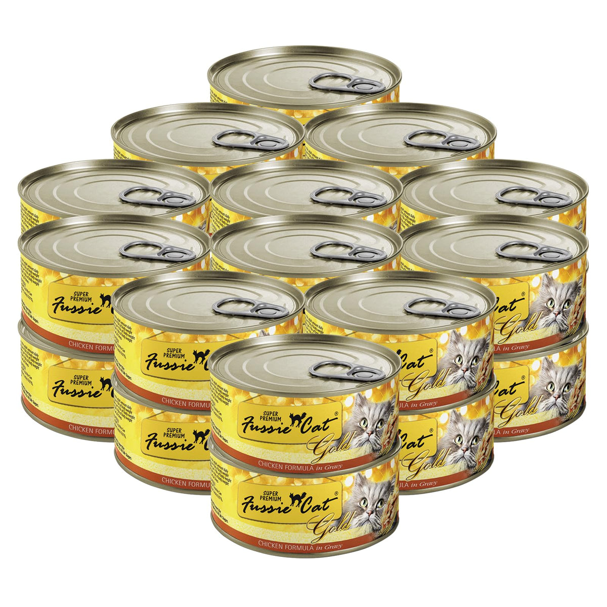 Fussie Cat – Poulet premier ingrédient, aliment appétissant et équilibré pour chats.