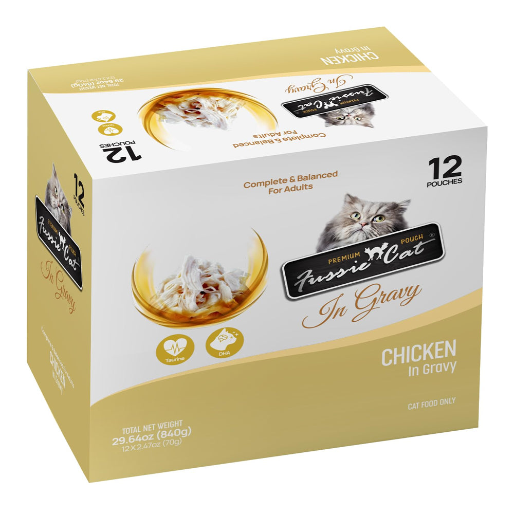 Fussie Cat Premium Poulet en Sauce - sachet12 pour hydratation quotidienne
