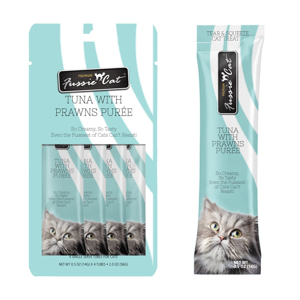 Fussie Cat Puree Crevettes-Thon-Tube-Cremeuse : topping savoureux pour le repas quotidien.