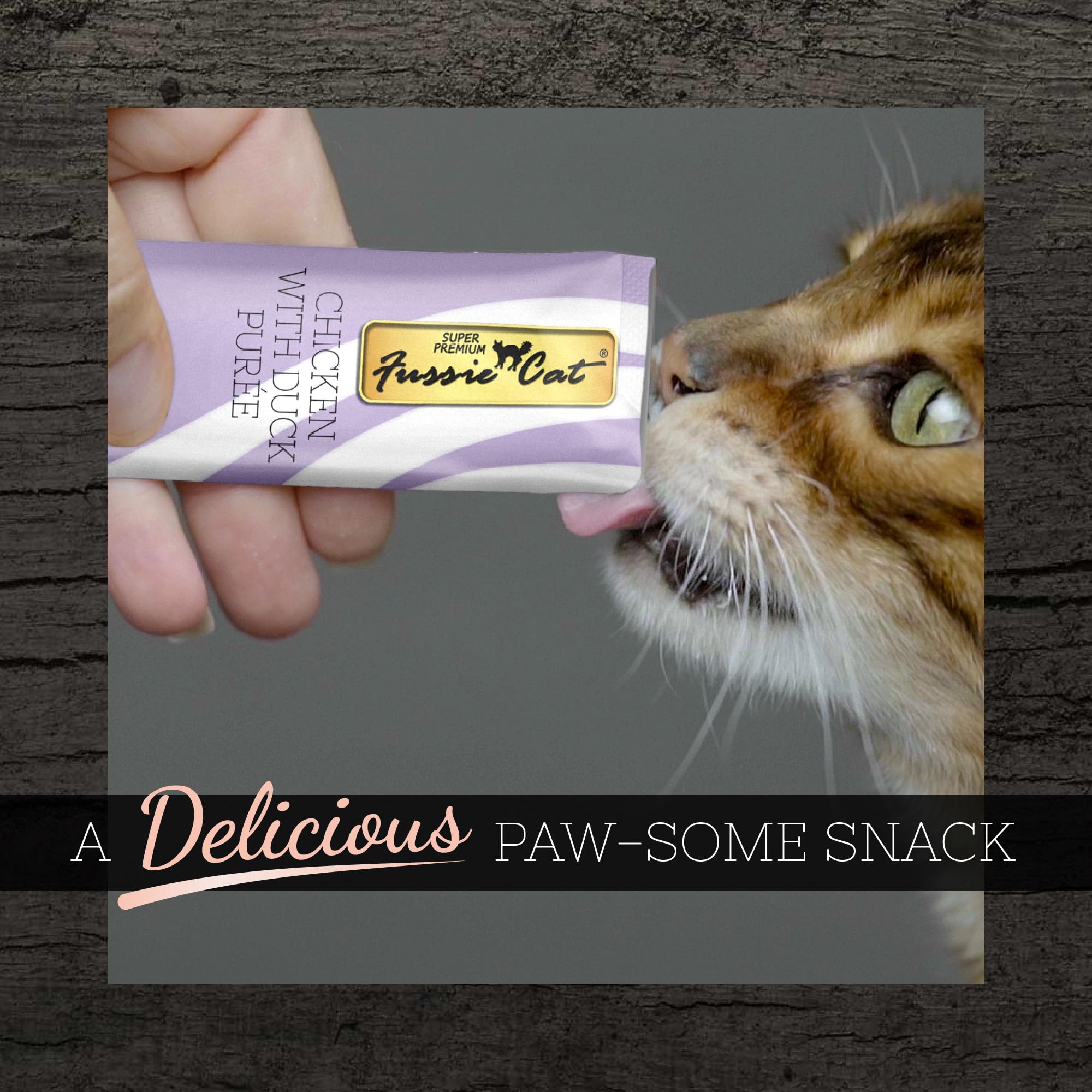 Purée Fussie Cat servie dans bol pour le repas.