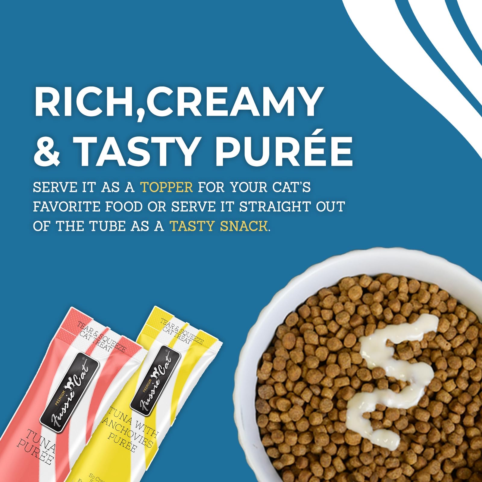 Purée Fussie Cat : texture lisse et onctueuse pour enrichir les repas