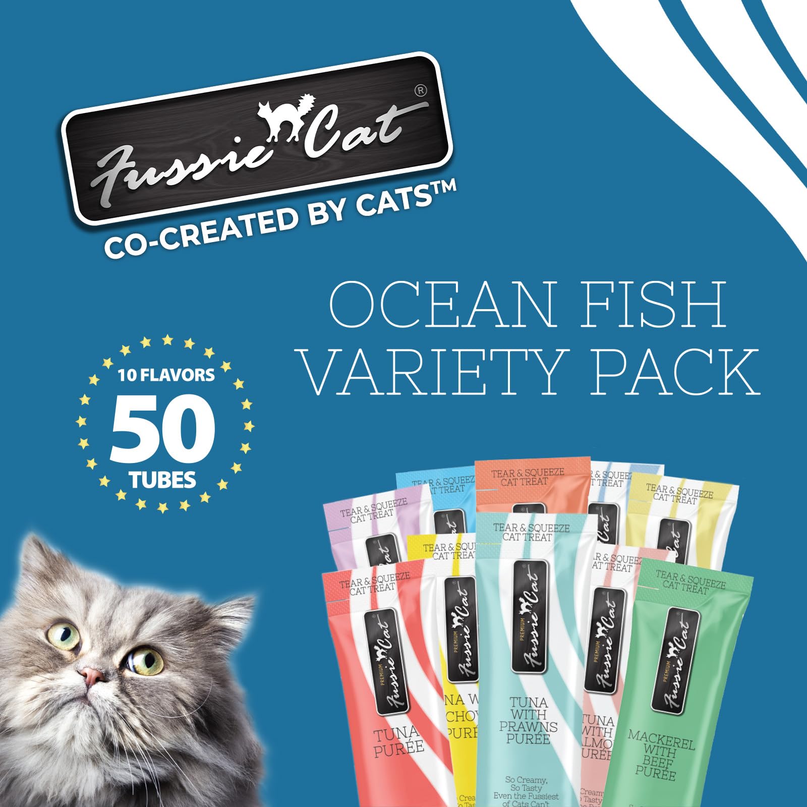 Texture crèmeuse de la Purée Fussie Cat pour enrichissement des moments de jeu