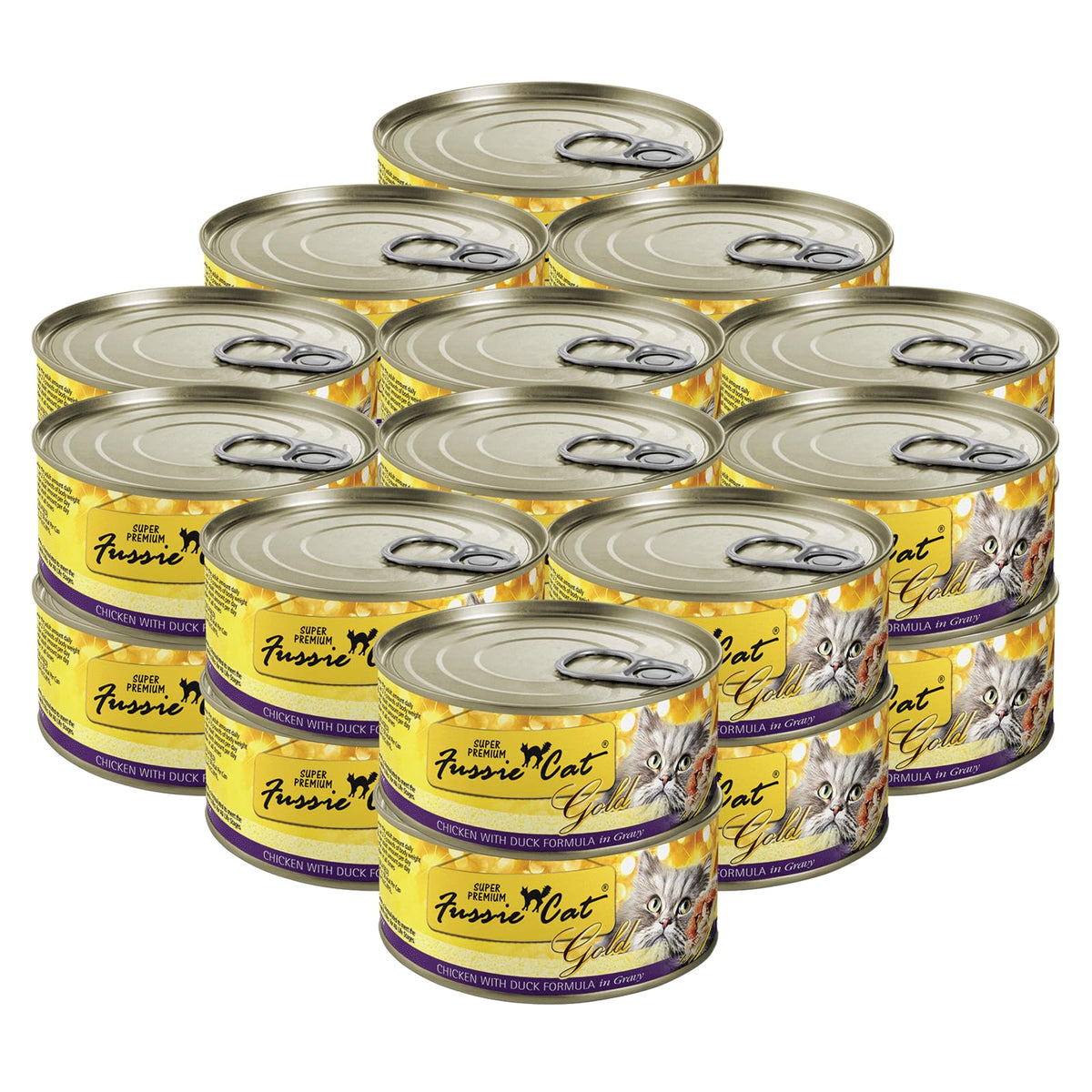 Fussie Cat Sup Premium poulet et canard en sauce, repas humide savoureux pour chats