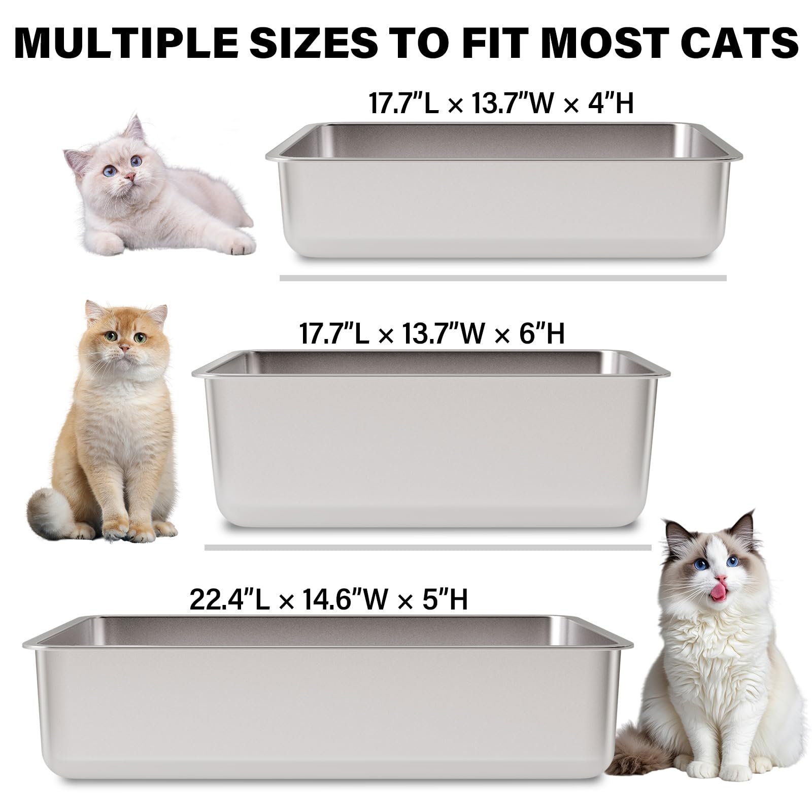Bac FUTAM pour chats et lapins, accès facile et utilisation polyvalente.