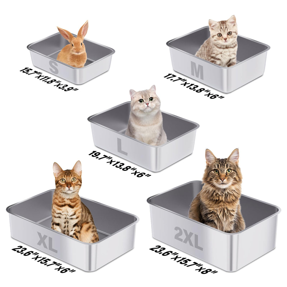 Bac Futam inox angles arrondis : sécurité et confort pour les chats.