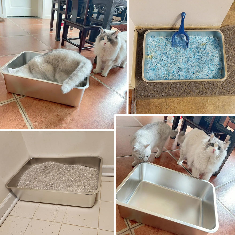 Bac Futam inox grand format : adapté aux grands chats jusqu’à 9 kg et plus.