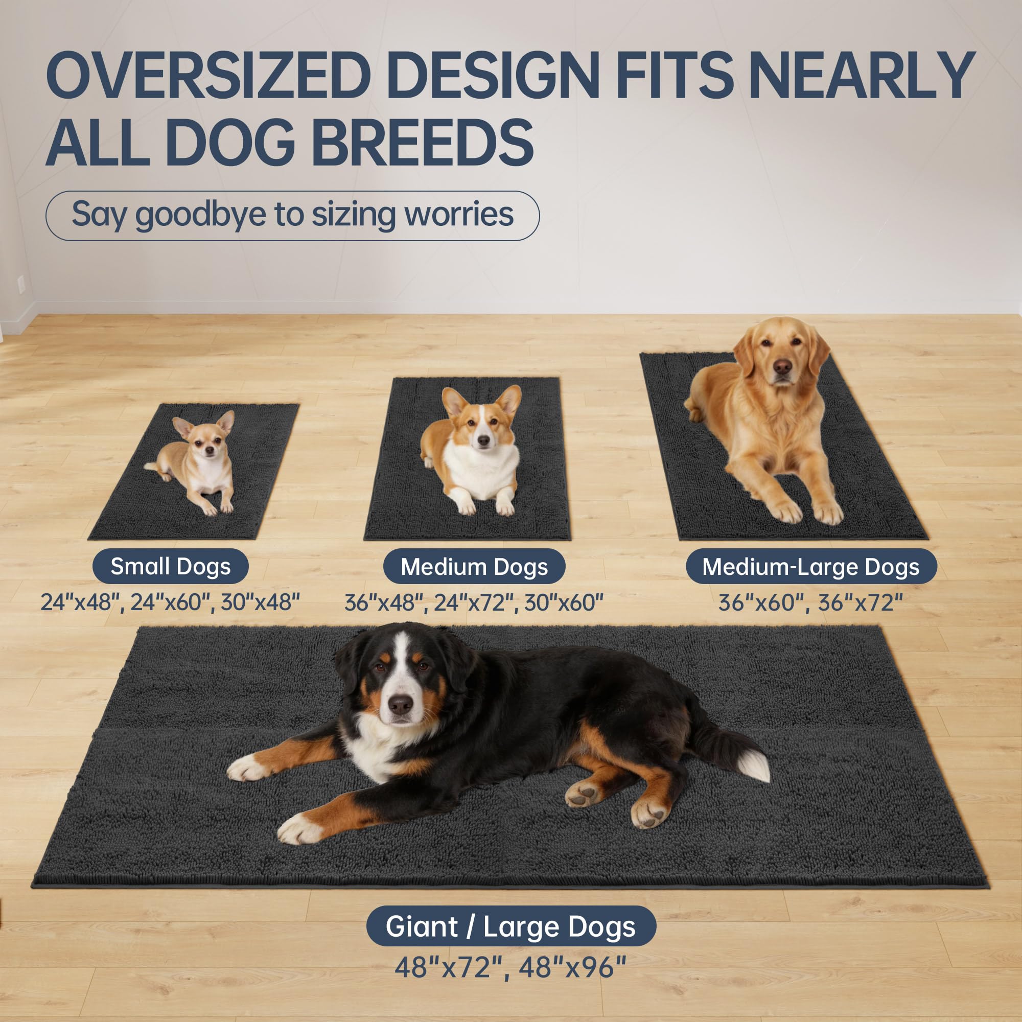 Tapis chenille Doux Futurwit, confort sous les pas des animaux.