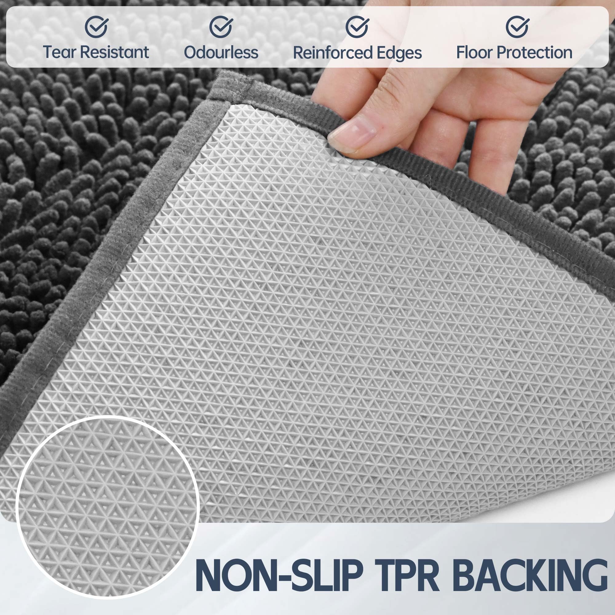 Tapis Futurwit facile à nettoyer, idéal pour aspirateur ou lavage en machine.