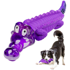Jouet Fuufome crocodile, mâche durable pour chiens robustes.