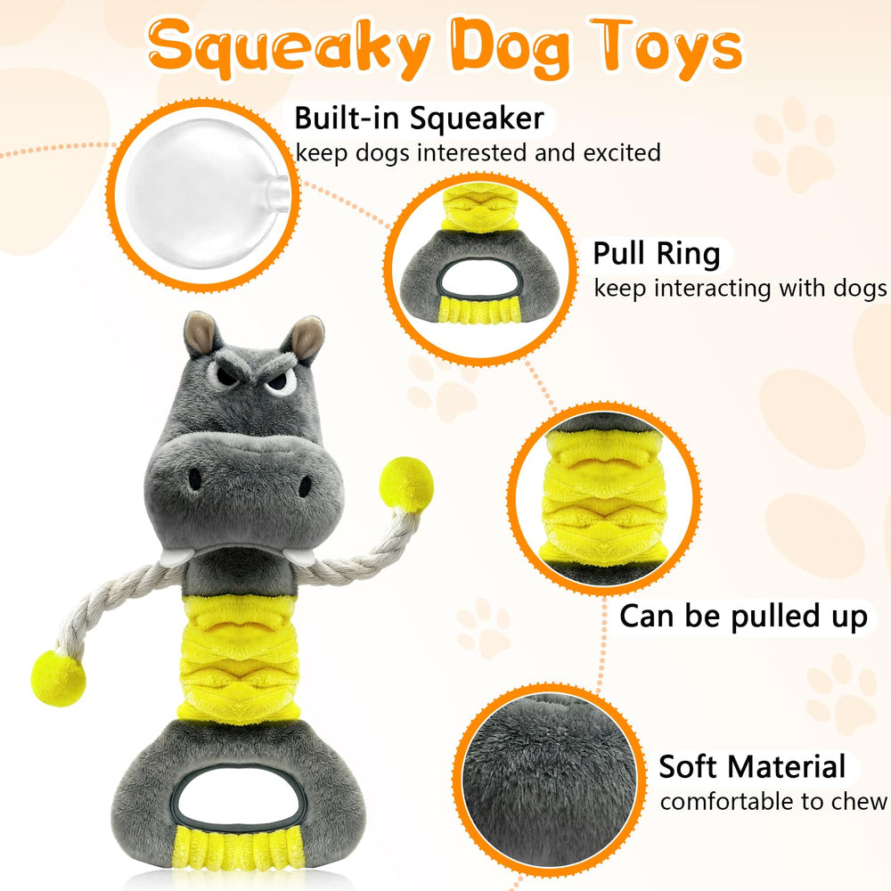 Jouet Fuufome peluche sifflet pour grand chien, résistance et amusement.