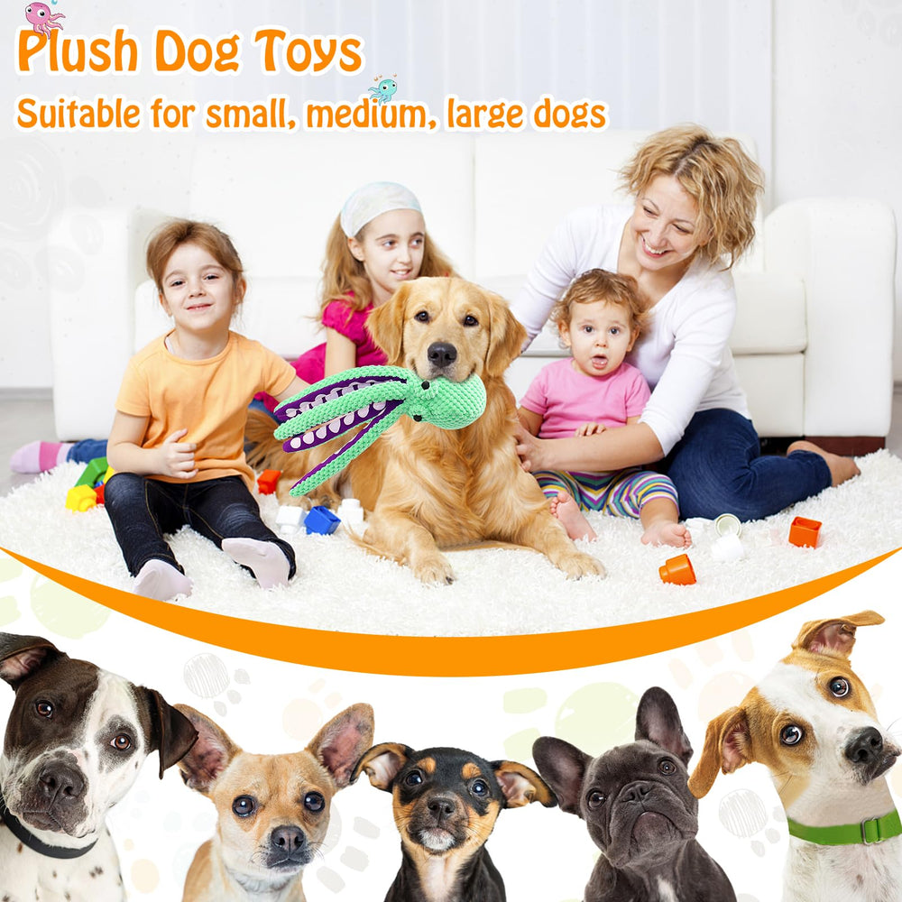 Fuufome peluche chien douce en coton-ananas, parfait pour la dentition et le confort.