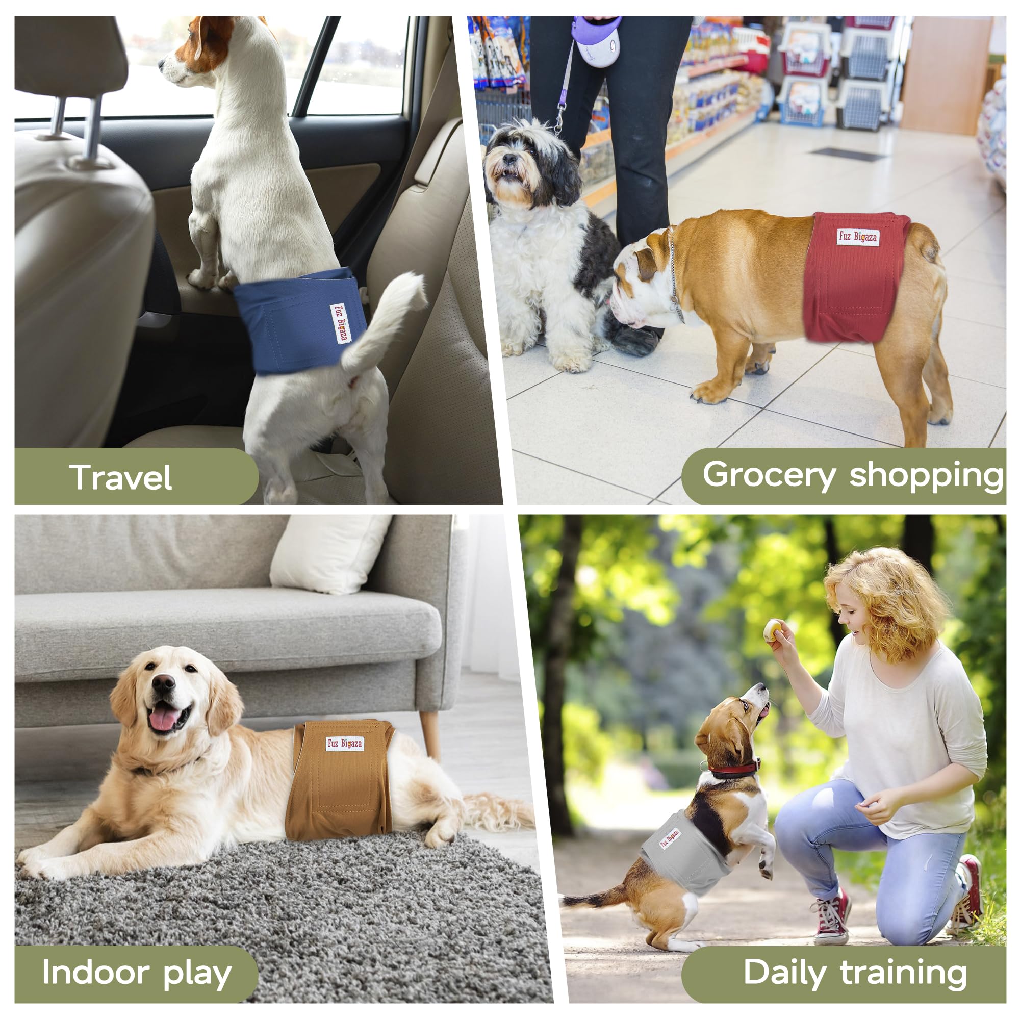 Pack de 5 couches mâles Fuz Bigaza, solution économique réutilisable.