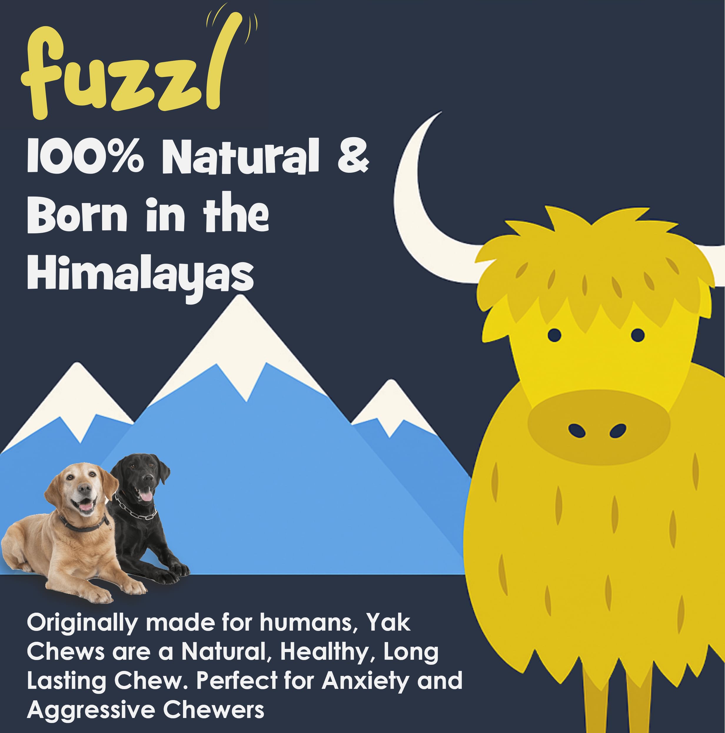Fuzzl Yak Chews beurre de cacahuète intégré dans la bouchée.