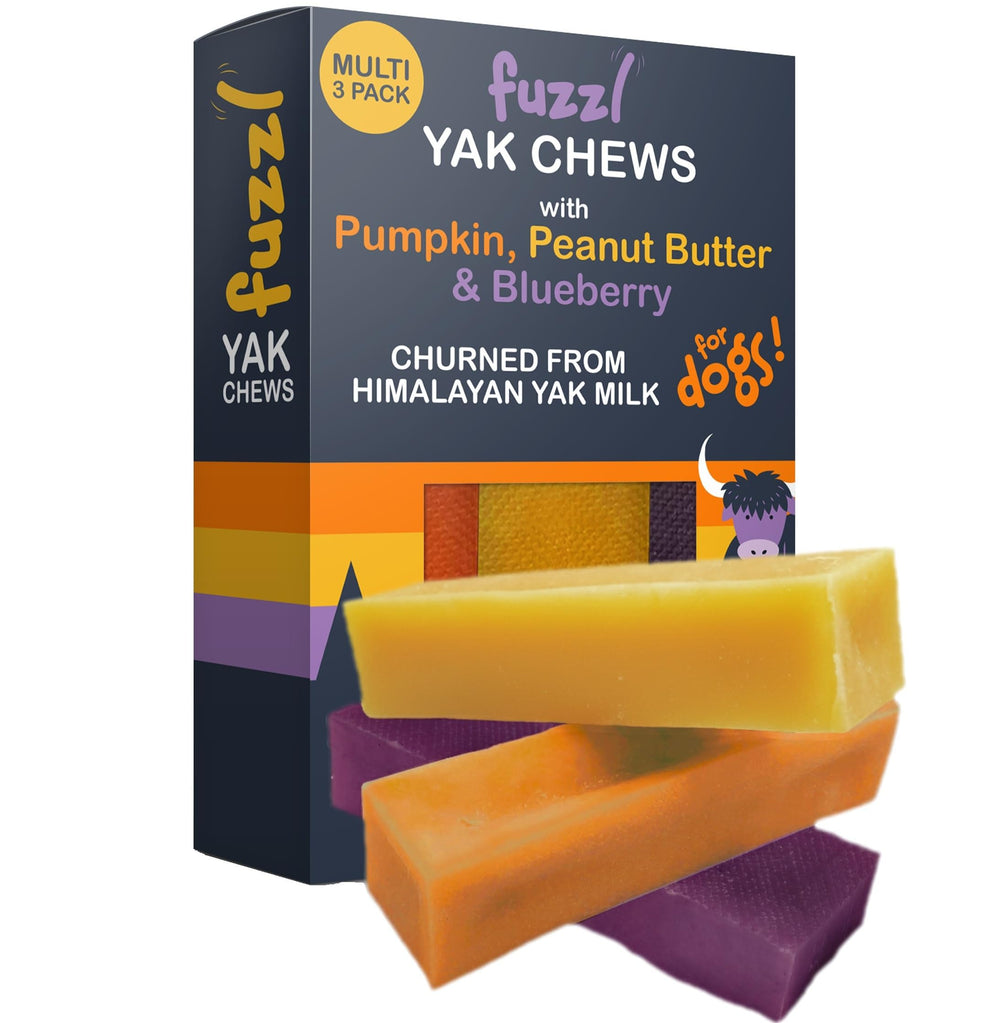 Chew naturel Fuzzl Yak, contribue à la propreté dentaire pendant la mastication.