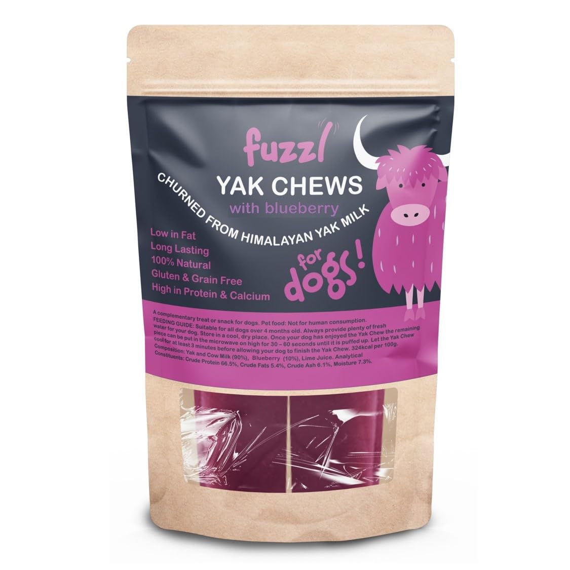 Fuzzl Yak Chews dentale, bénéfice possible pour le nettoyage des dents des chiens.
