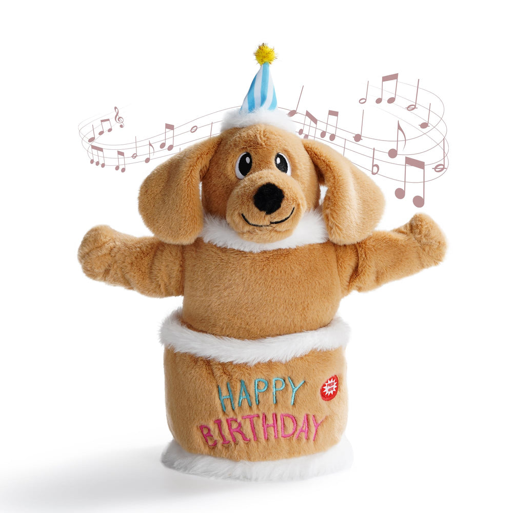Fuzzwoof gâteau-anniversaire-chien-interactif, stimulation ludique lors des jeux à domicile
