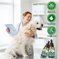 Huile de chanvre Fuzzycare apaise le stress chez chiens et chats avec pipette pratique.