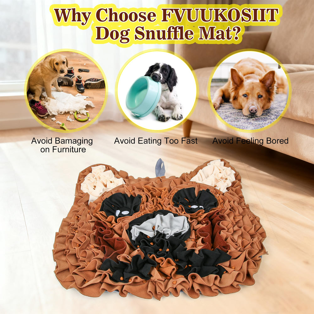 FVUUKOSIIT Snuffle Mat anti-glisse, reste en place pendant le jeu