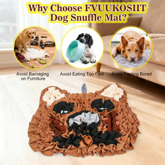 FVUUKOSIIT Snuffle Mat anti-glisse, reste en place pendant le jeu