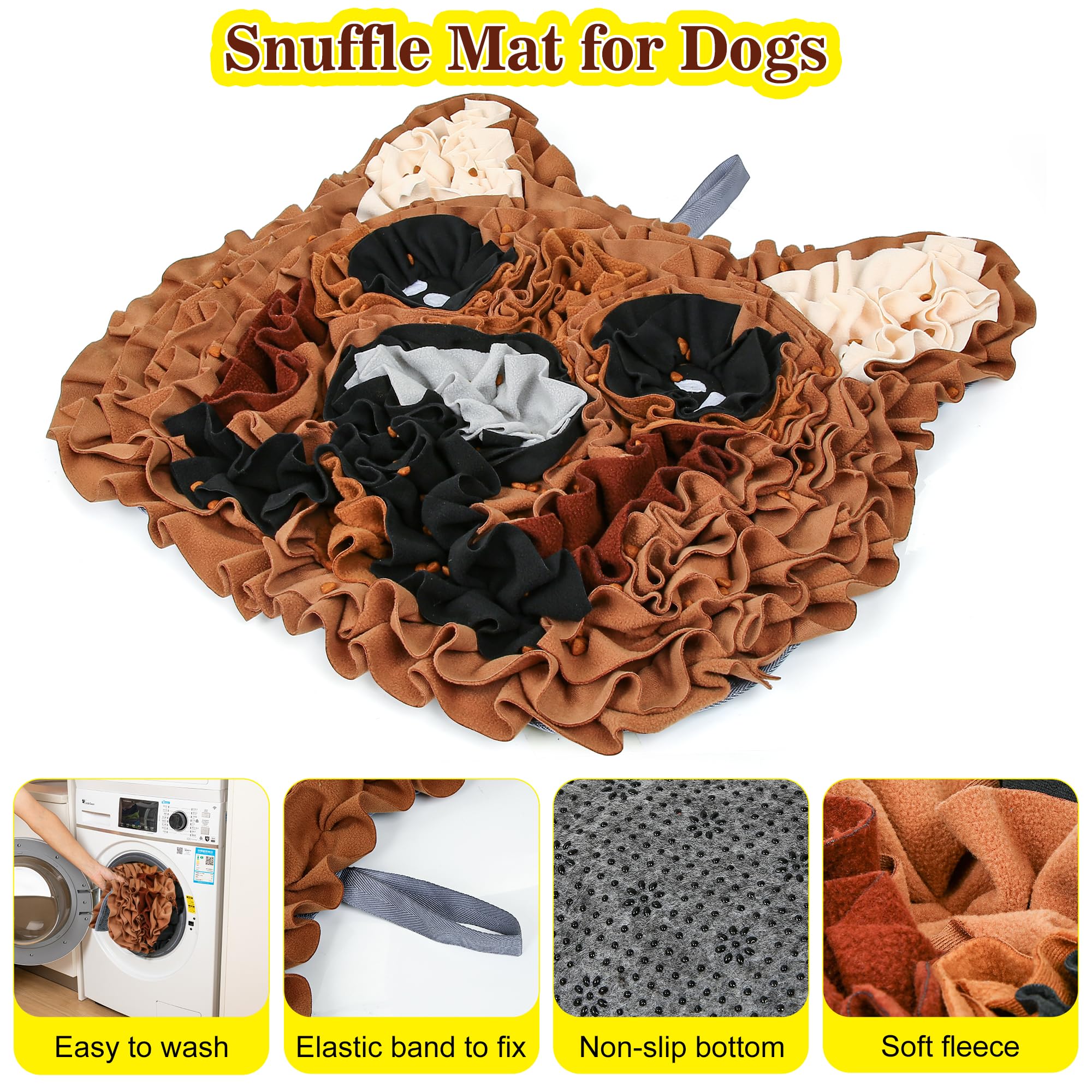 FVUUKOSIIT Snuffle Mat taille moyenne, adapté aux chiens de taille moyenne