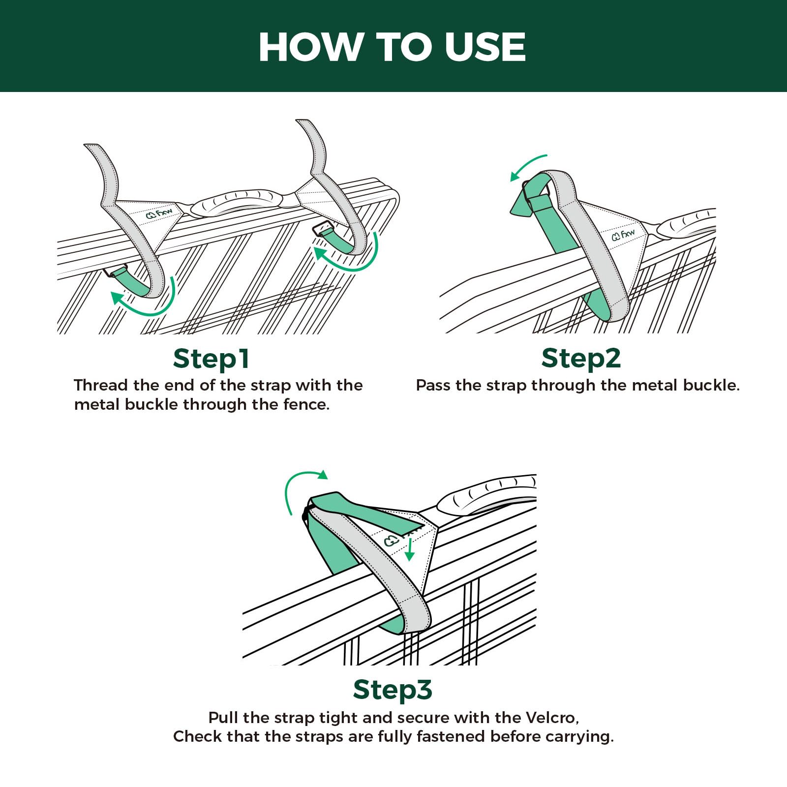 FXW Easy-Carry Sangles: pratique pour voyages en camping-car.