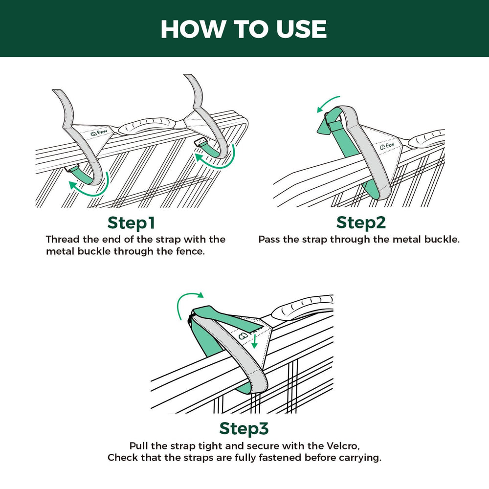 FXW Easy-Carry Sangles: pratique pour voyages en camping-car.