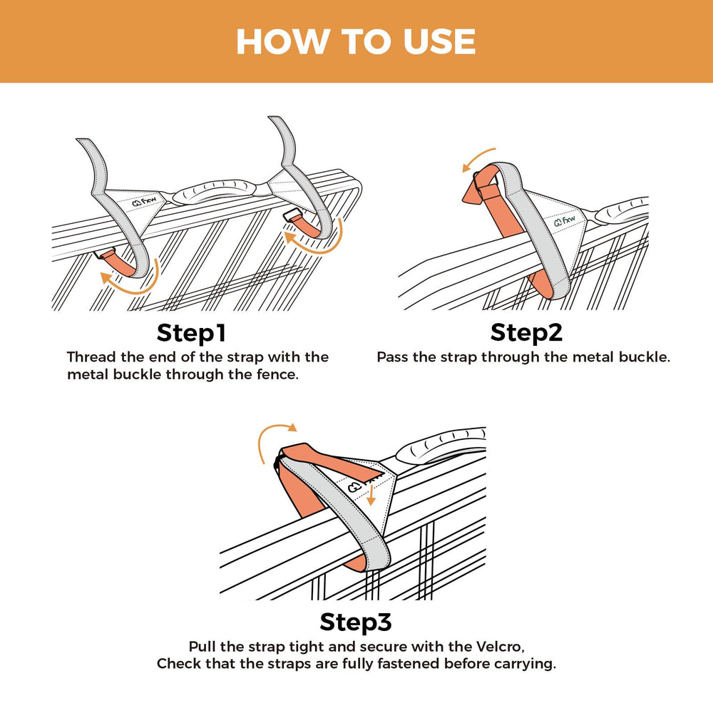 FXW Easy-Carry Straps matériaux durables et adaptés au voyage en plein air.
